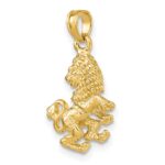 14k 3-D Leo Zodiac Charm - Image 5