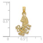 14k 3-D Leo Zodiac Charm - Image 3