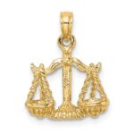 14k 3-D Libra Zodiac Charm - Image 4