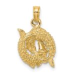 14k 3-D Pisces Zodiac Charm - Image 4