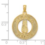 14K LIFES A BEACH Circle with Flip-Flop Charm - Image 3