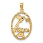 14k JAMAICA with Bird and Flowers Charm