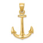 14k 3-D Anchor Pendant