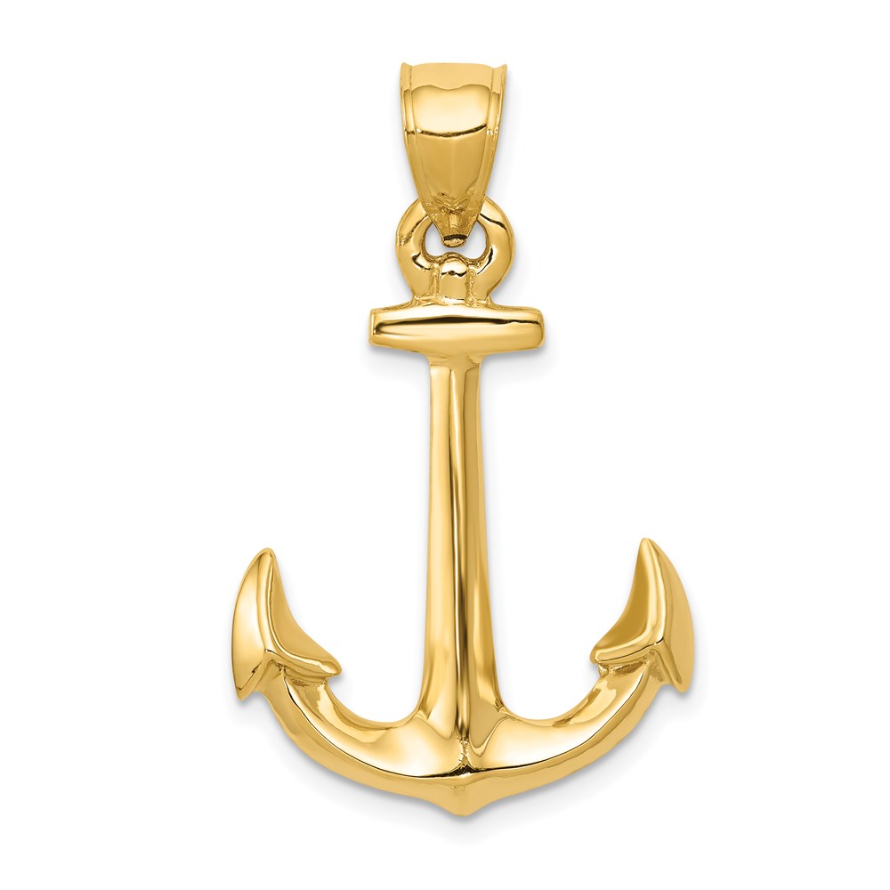 C3341.jpg 14k 3-D Anchor Pendant - Image 1