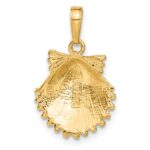 14k Scallop Shell Pendant - Image 3
