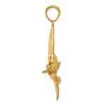 14k Large Sailfish Pendant - Image 2