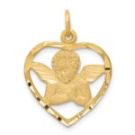 14k Cut-out Angel in Heart Charm