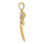 14k and White Rhodium Dragonfly Pendant - Image 2