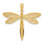 14k and White Rhodium Dragonfly Pendant - Image 3