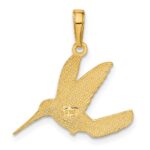 14k Hummingbird in Flight Pendant - Image 3