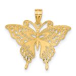 14k and White Rhodium Fancy Butterfly Pendant - Image 3