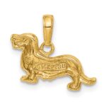 14k Long-Haired Dachshund Dog Pendant - Image 3