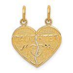 14k MOM-DAUGHTER 2-Piece Break-apart Heart Charm