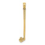 14k 3-D Single Golf Club with Ball Charm
