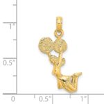 14k 3-D Jumping Cheerleader Charm - Image 5