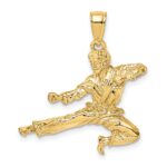 14k 3-D Male Karate Pendant