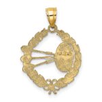 14k Dart Board and Darts in Leaf Design Charm - Image 4