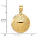 14k Domed Soccer Ball Pendant - Image 4