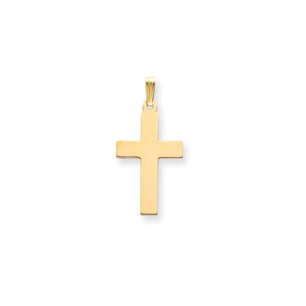 14K Polished Cross Charm