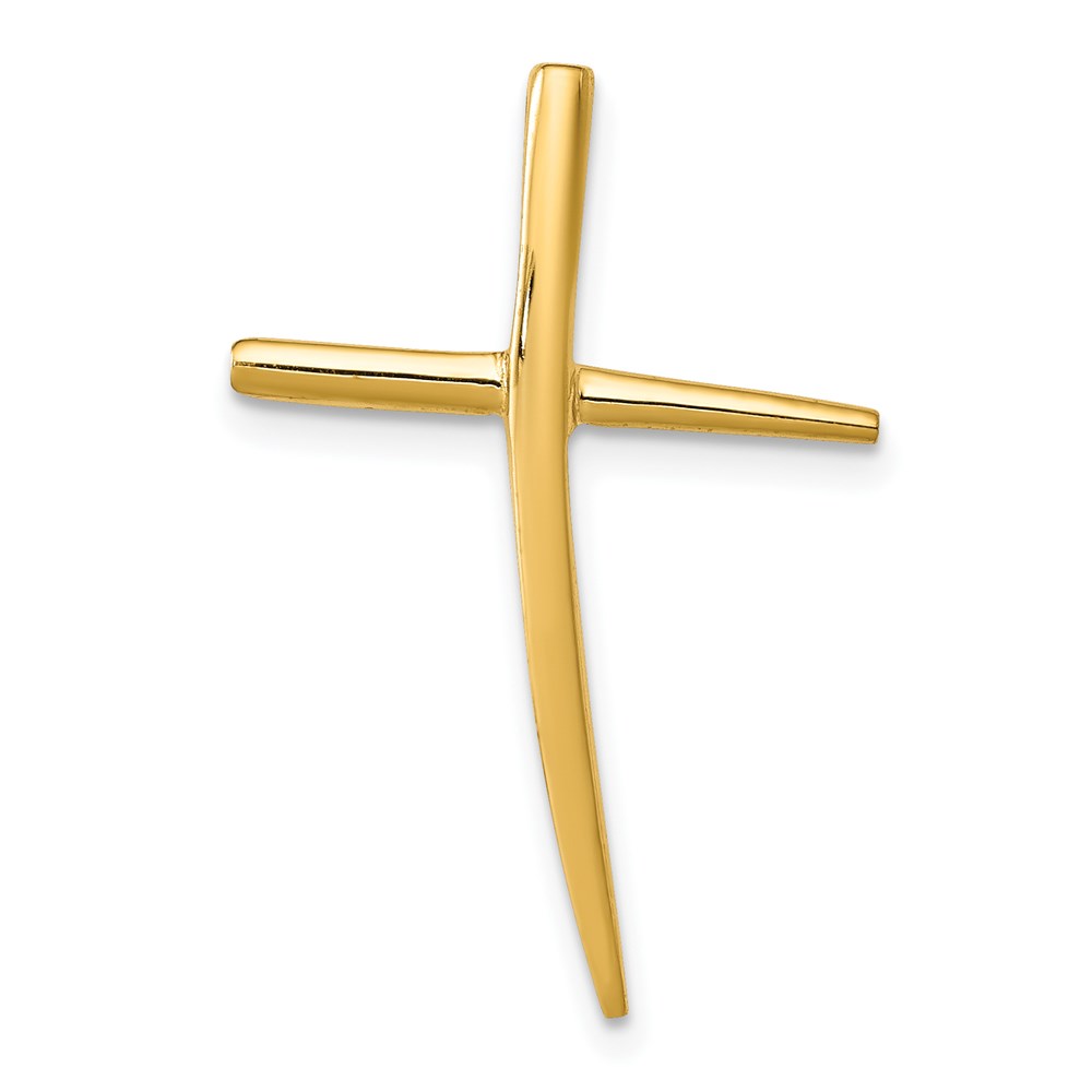 C3611.jpg 14K Polished Curved Cross Chain Slide - Image 1