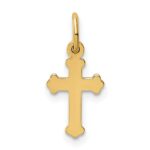 14k Mini Polished Cross Charm - Image 4