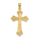 14k Diamond-cut Cross Pendant - Image 3
