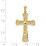 14k Diamond-cut Filigree Cross Pendant - Image 3