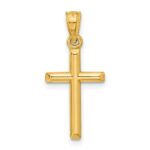 14k Polished Hollow Cross Pendant - Image 3