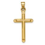 14k 3-D Hollow Cross Pendant - Image 3
