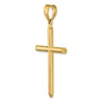 14k 3-D Hollow Cross Pendant - Image 4