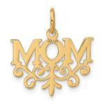14k MOM Charm - Image 3