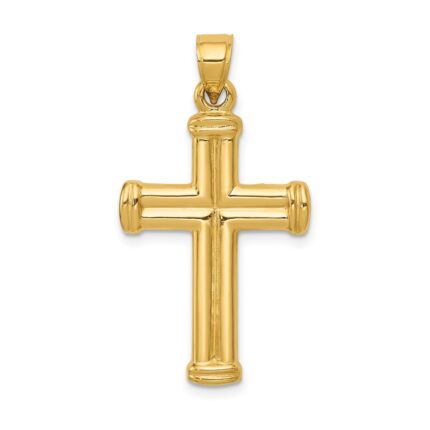 14k Hollow Cross Pendant