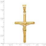 14k Polished Hollow Crucifix Pendant - Image 3