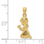 14k Praying Girl Pendant - Image 3