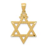 14k Diamond-cut Star of David Pendant