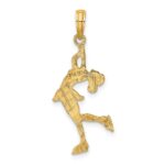14k Ice Skater Turning Charm - Image 4