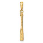 14k 3-D Baseball Bat Pendant - Image 3