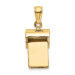 14k 3-D Working Whistle Charm