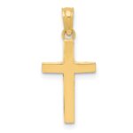 14k Beveled Cross Charm
