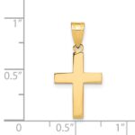 14k Polished Cross Charm - Image 3