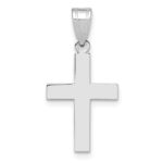 14k White Gold Polished Cross Charm