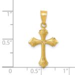 14k Diamond-cut Passion Cross Charm - Image 3