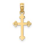 14k Budded Cross Charm - Image 4