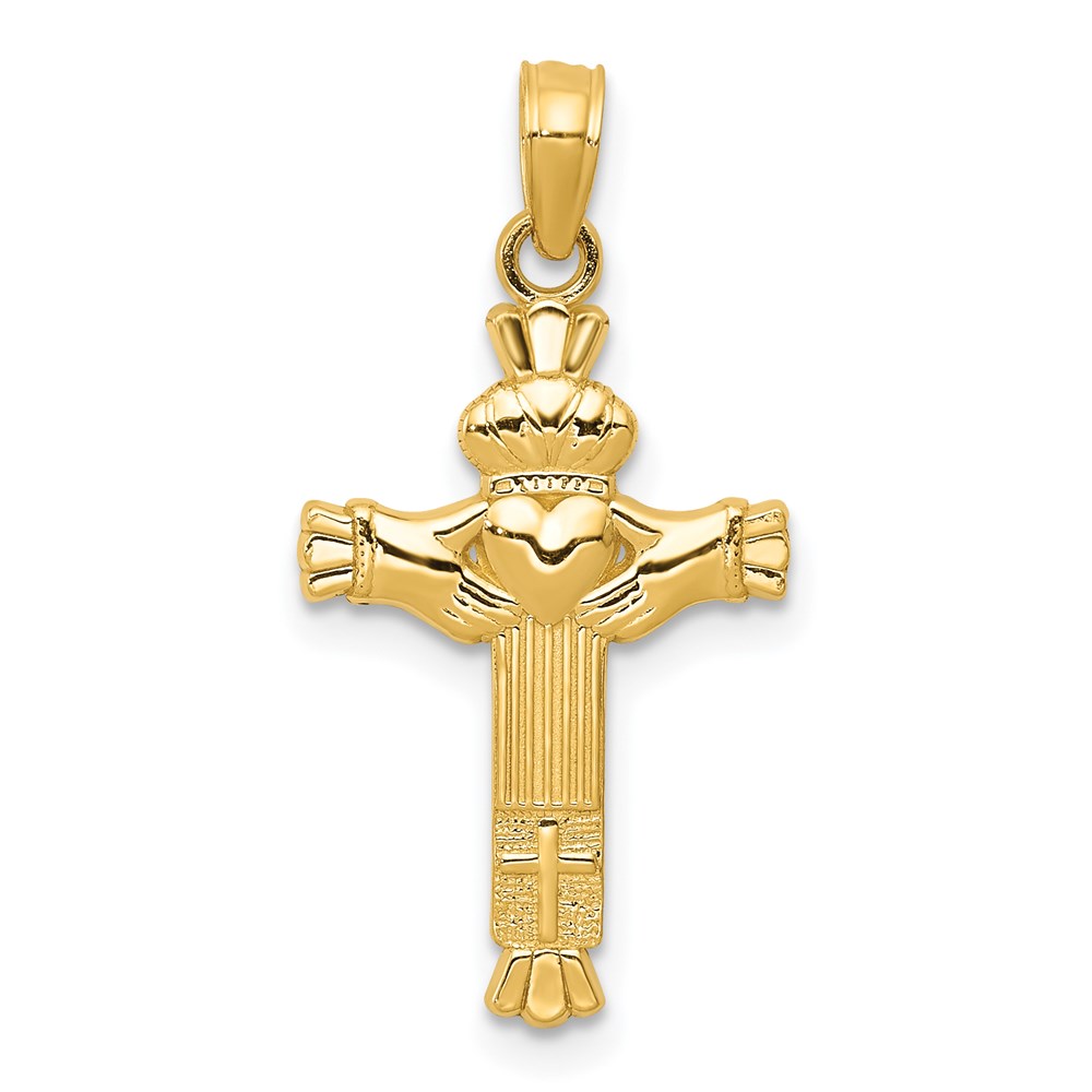 C3838.jpg 14k Claddagh Cross Charm - Image 1