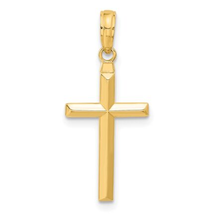 14k Reversible Same on Both Sides Latin Cross Pendant