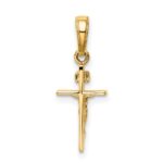 14k Small INRI Crucifix Pendant - Image 4