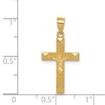 14k Diamond-cut Crucifix Pendant - Image 3