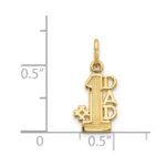 14k #1 DAD Charm - Image 4