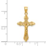 14k Diamond-cut Crucifix Pendant - Image 3