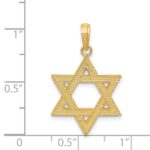 14k Textured Star of David Pendant - Image 4